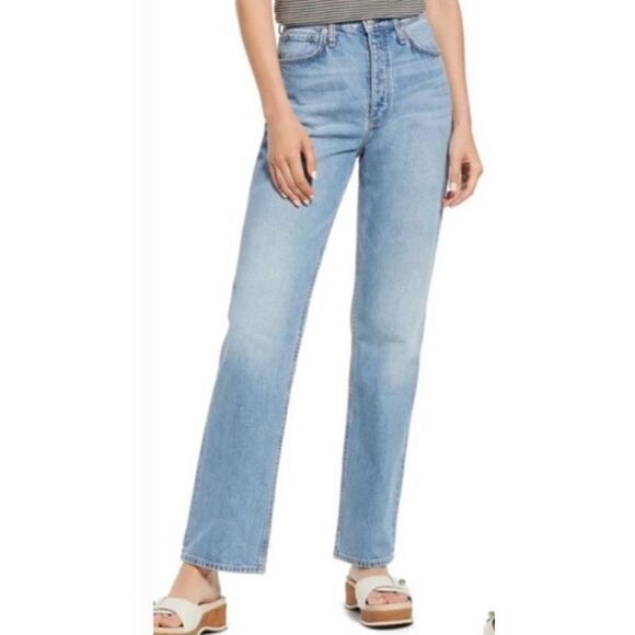 RAG & BONE Alex High Rise Straight Fit Jeans in Color Lucy NWT Size 32 - Picture 1 of 10